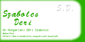 szabolcs deri business card