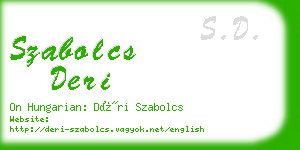 szabolcs deri business card